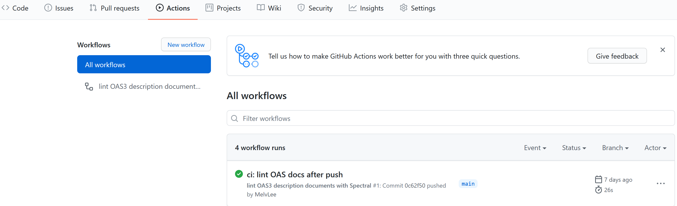 GitHub Actions workflows